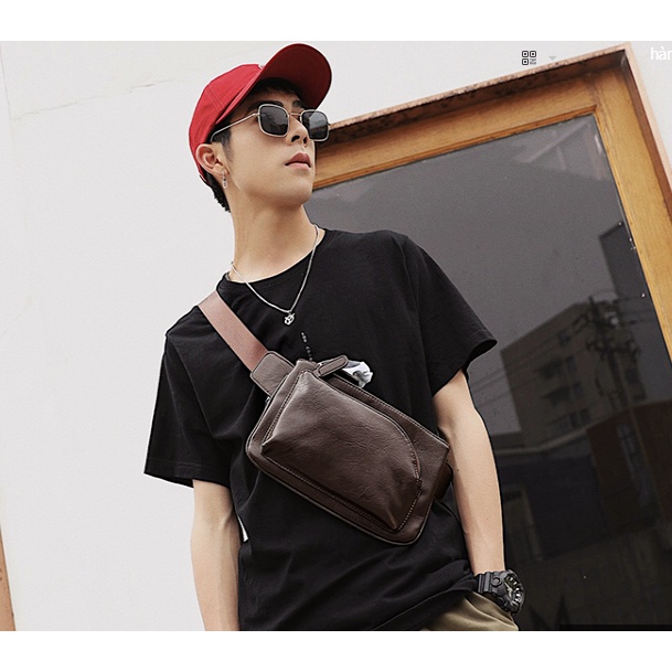 [Túi đeo chéo bao tử nam] [Túi đeo chéo ngang bụng bao tử da nam nữ thời trang mini du lịch phong cách cao cấp] | BigBuy360 - bigbuy360.vn