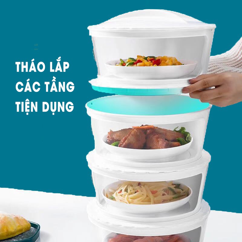 LỒNG BÀN 5 TẦNG ĐA NĂNG - Lồng bàn giữ nhiệt thực phẩm