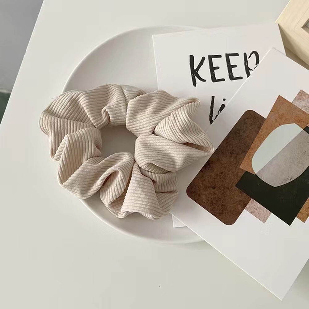 Dây Buộc Tóc Đuôi Ngựa Dệt Kim Nhiều Màu Tùy Chọn