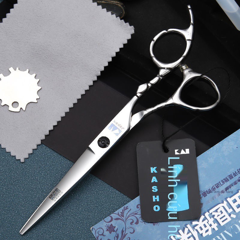 Kéo làm tóc nhập khẩu Nhật Bản Chính hãng Steelman Barber Professional Scissors Jungle Leopard Firesmith Răng phẳng