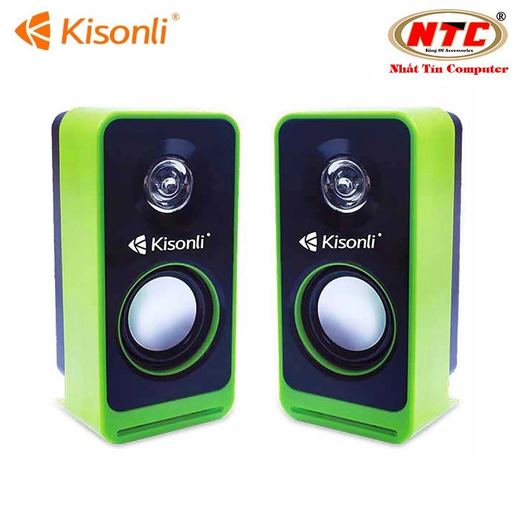 Loa vi tính 2.0 Kisonli T002 thiết kế cực đẹp (Màu ngẫu nhiên)-