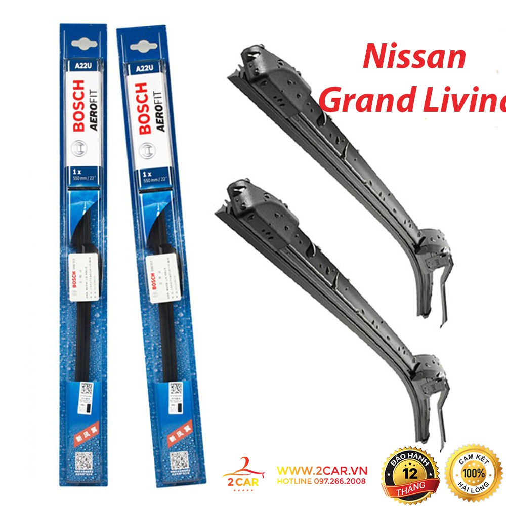 Gạt mưa xe Nissan Grand Livina gạt mềm không xương chính hãng Bosch ( Giá 1 đôi )