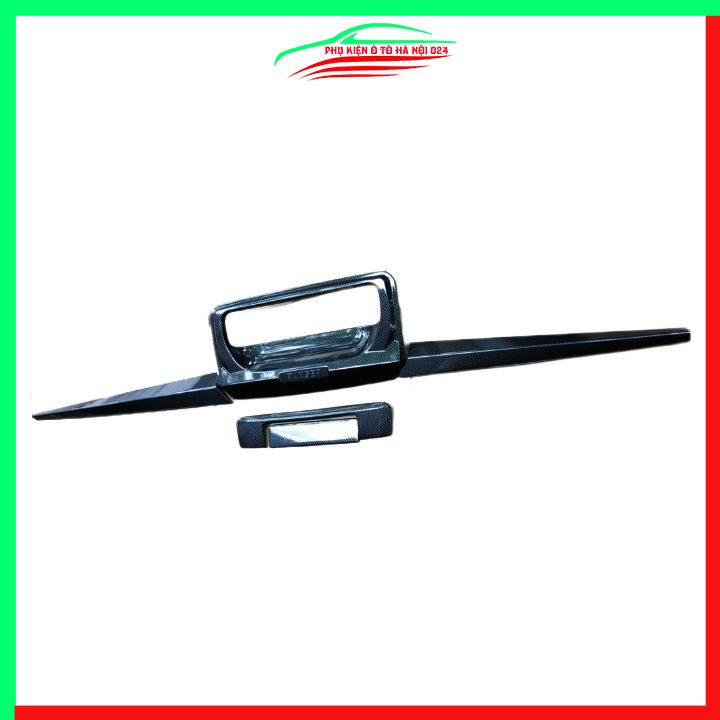 Ốp tay mở cốp Ranger 2016-2021 5 chi tiết không chìa khóa vân Cacbon trang trí xe chống va đập hiệu quả