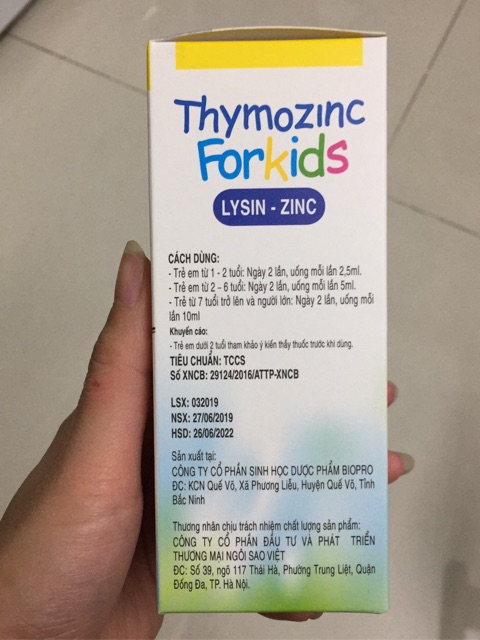 THYMOZINC FORKIDS chai 125ml giúp tăng sức đề kháng,tăng cường tiêu hoá,giúp cơ thể phát triển khỏe mạnh