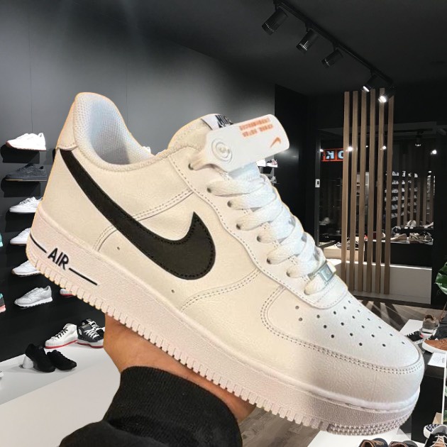 Giày AF1 Force 1 Trắng Vệt Đen - Giày Sneaker AF1 Thể Thao Nam Nữ Đen Tích Trắng White Black Cổ Thấp Hàng Cao Cấp!