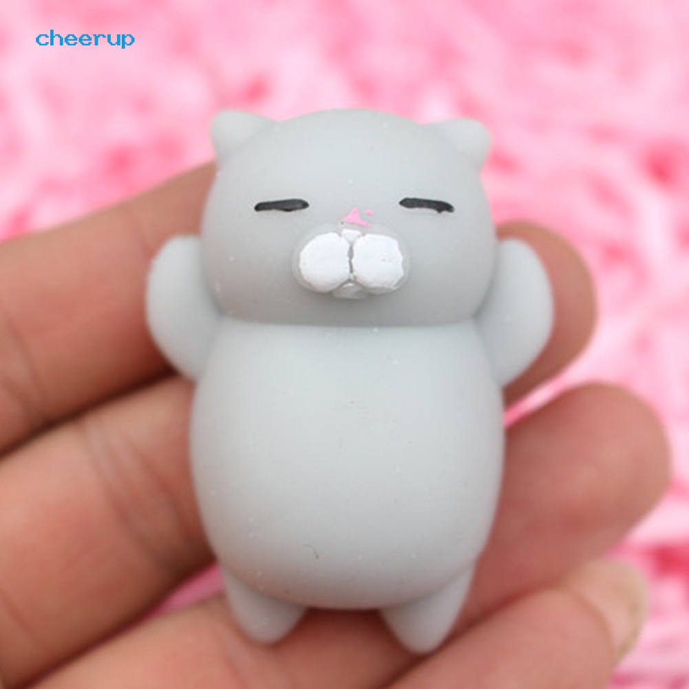 Đồ chơi nắn bóp đàn hồi hình chú mèo hoạt hình đáng yêu giảm căng thẳng