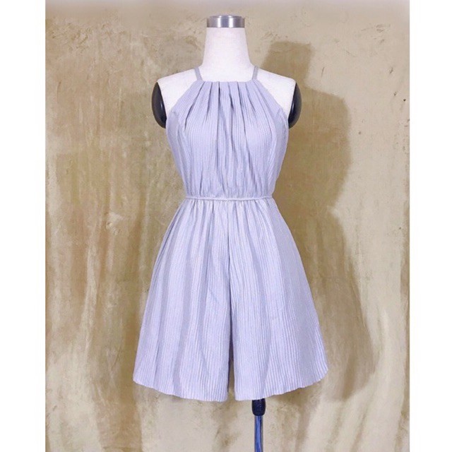 Jumpsuit cổ yếm dập ly J-35