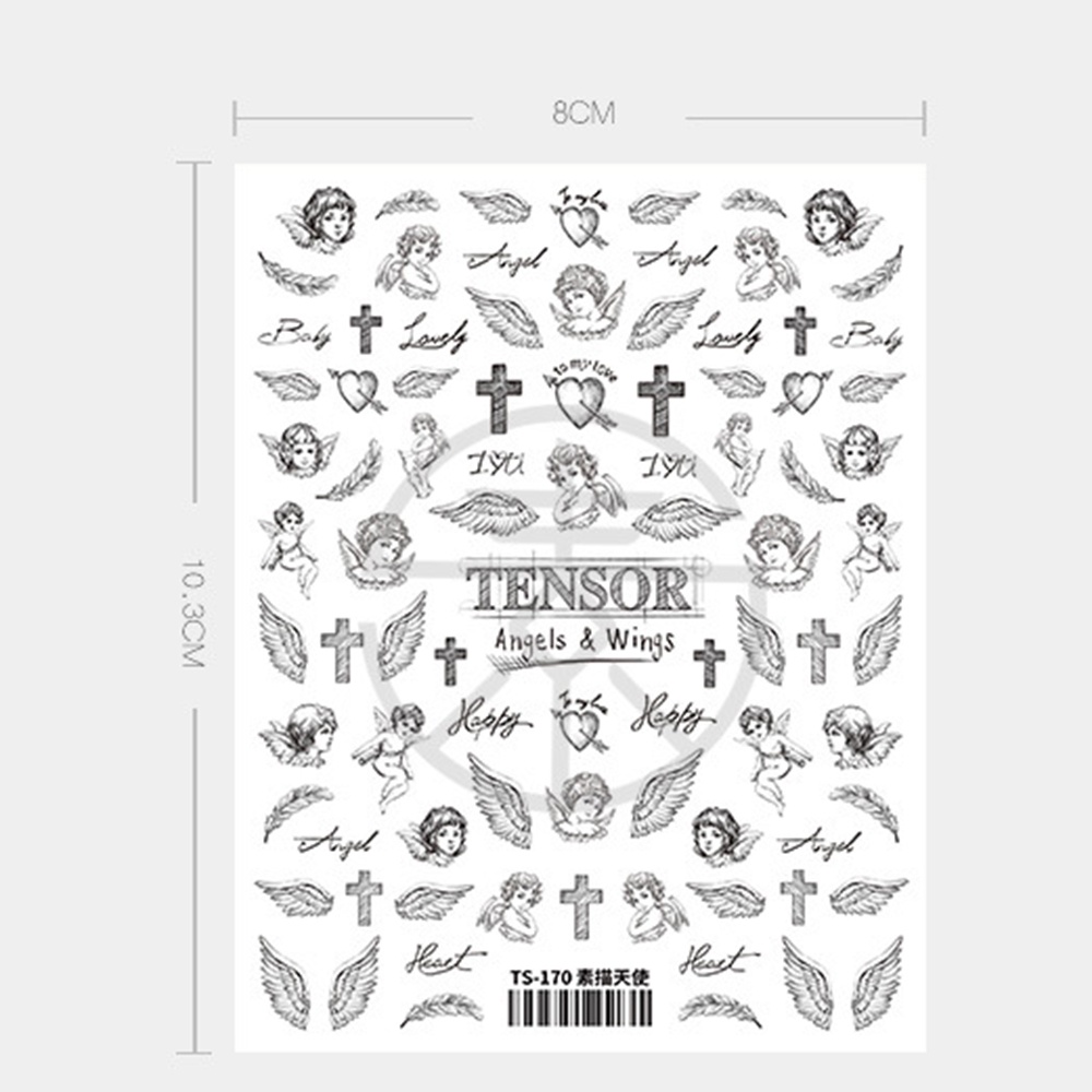 1 Miếng Dán Trang Trí Móng Tay Trong Suốt In Chữ Tiếng Anh / Biểu Tượng 5D Diy