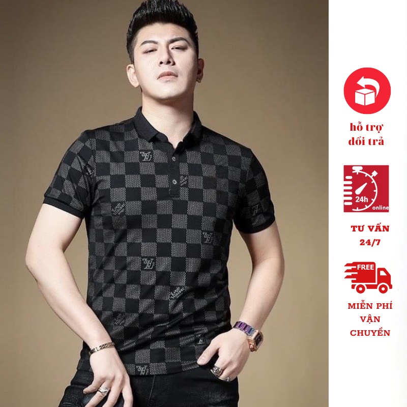 Áo thun nam POLO đẹp thiết kế vải cá sấu cotton cao cấp ngắn tay có cổ cao cấp