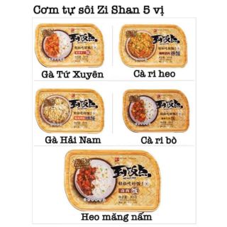 1 hộp cơm tự sôi zi shan. có 5 vị. date 2021.