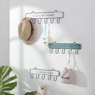Móc Gỗ Treo Quần Áo Gắn Tường Không Cần Khoan Lỗ Kiểu Châu Âu Đơn Giản