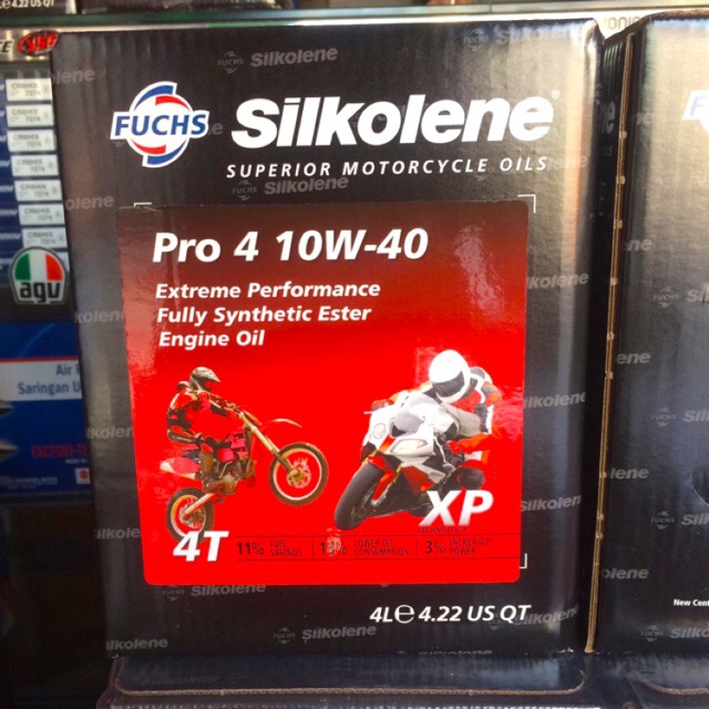 Mẫu Hộp 4 Lit Nhớt Fuchs Silkolene Pro 4 10W-40 - Nhớt Tổng Hợp Toàn Phần Gốc Ester - Made in UK