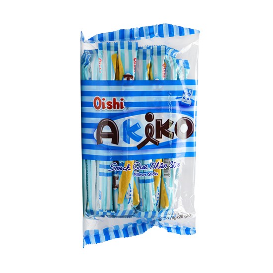 Bánh snack que có nhân Oishi Akiko các vị gói 160g 20 que