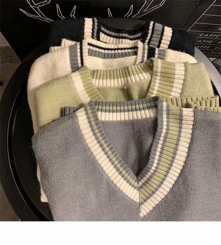 Áo len sát nách cổ chữ V thời trang dành cho cả nam và nữ