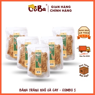 Bánh Tráng Nướng Khô Gà Cô Ba 140G [COMBO 5]  Loại NGON NHẤT, đồ ăn vặt THƯỢNG HẠNG ĐẬM VỊ, MỀM NGON TUYỆT VỜI HOT CB019