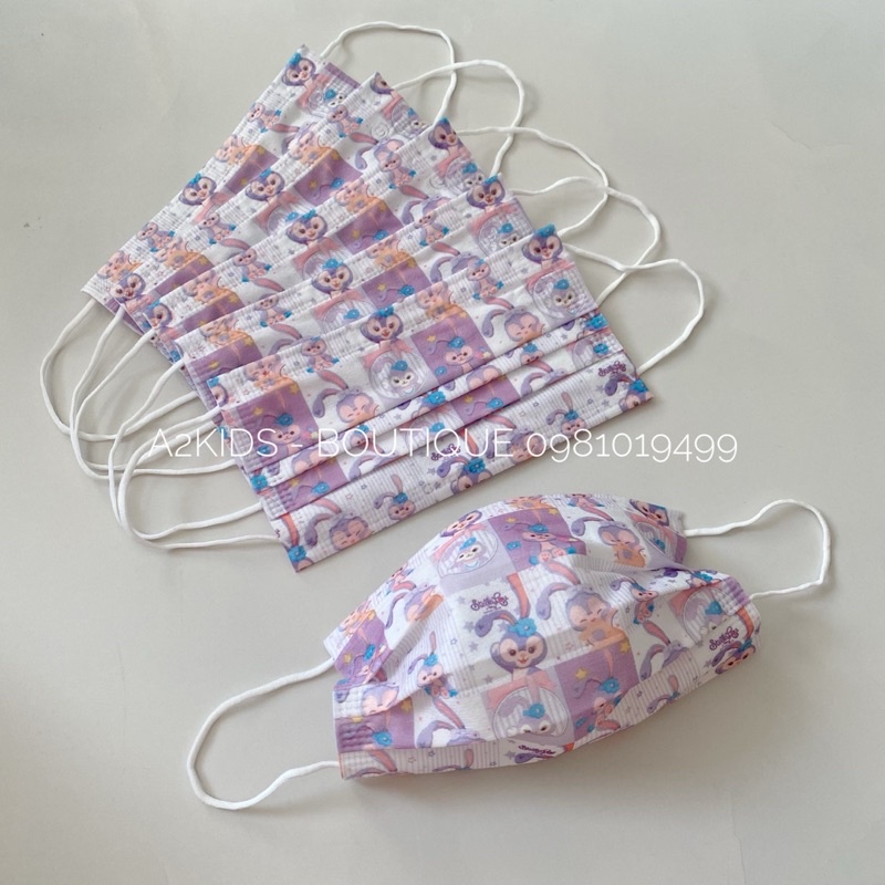 Khẩu Trang Cao Cấp 4 Lớp Garcotex Hoạ Tiết Stella Lou Dễ Thương