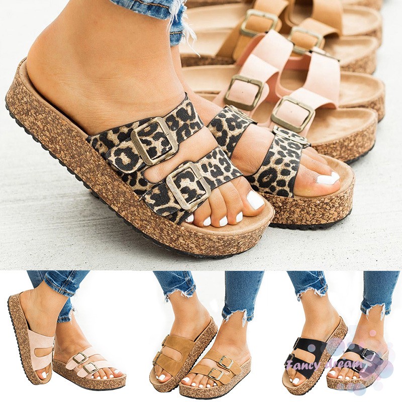 Dép Sandal Nữ Đế Dày Chống Trượt Đi Biển Mùa Hè