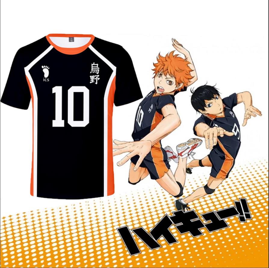 Áo Thun Tay Ngắn Hóa Trang Nhân Vật Anime karasuno