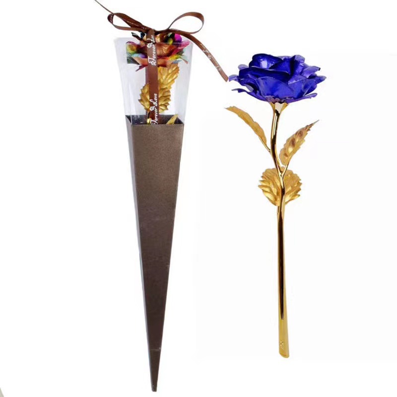 Hoa Hồng Sáp Mạ Vàng 24k, Hoa Hồng Mạ Vàng Đóng Gói Thắt Nơ Sang Trọng - Quà Tặng Người Yêu, Lễ Tình Nhân, Dịp Đặc Biệt