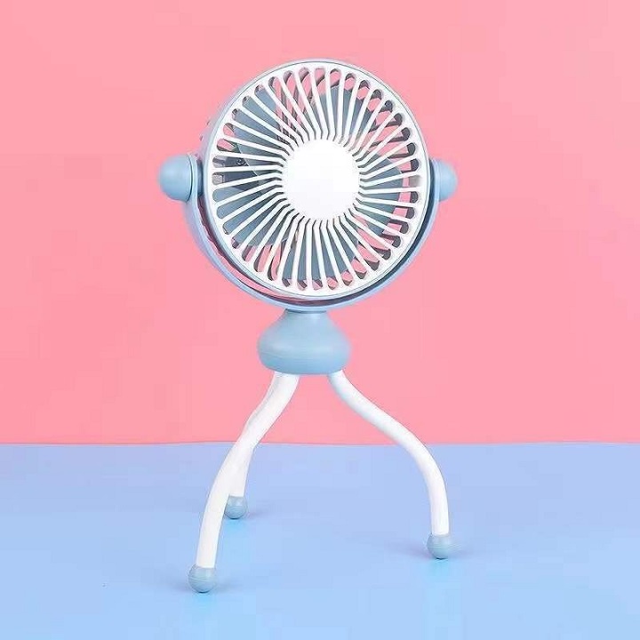 Quạt cầm tay mini tích điện, có thể gập gọn để bàn, pin siêu bền
