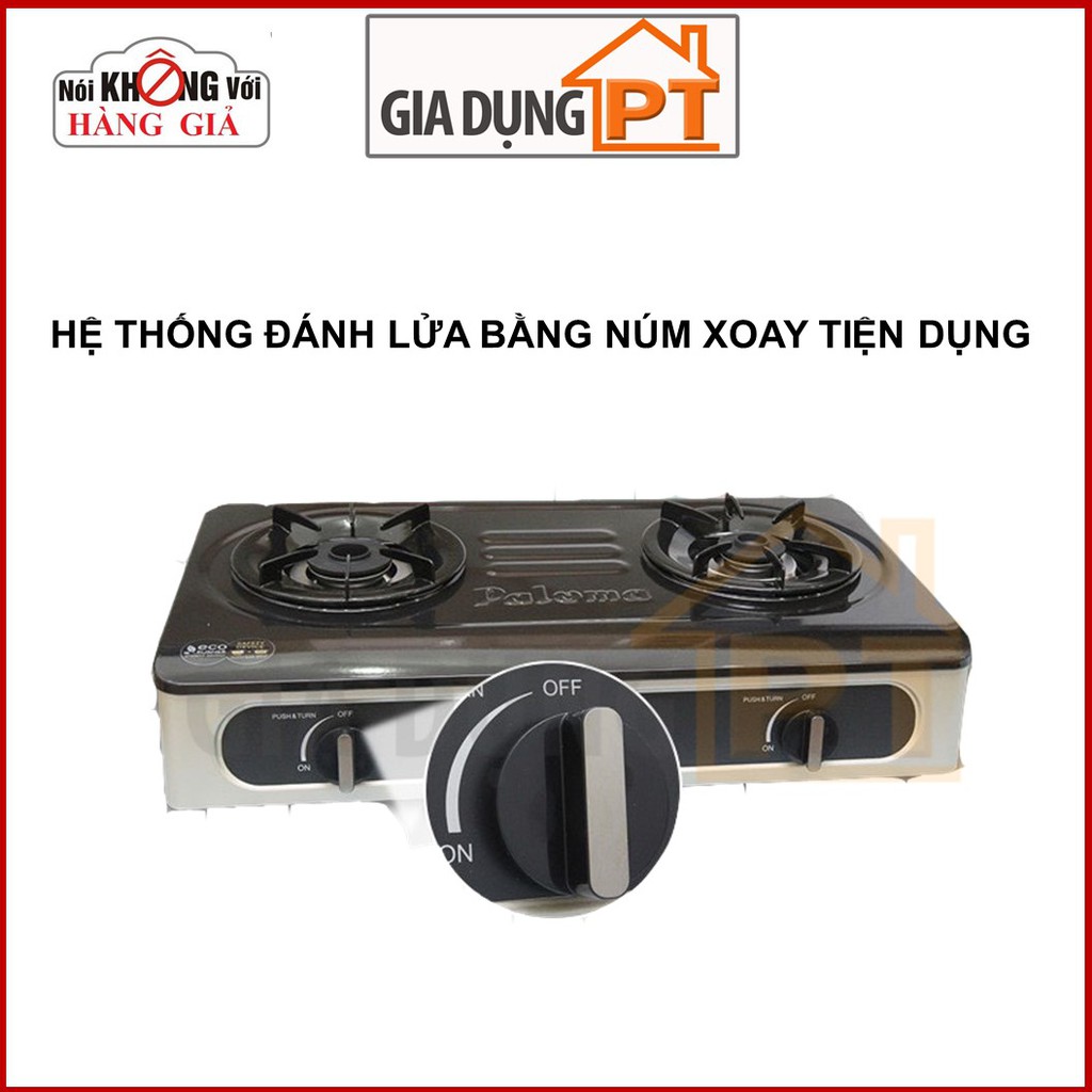 Bếp gas dương để bàn Paloma PA-V71EG PA-V72EG, sản xuất tại Việt Nam, mặt bếp tráng men cao cấp, đầu đốt ECO tiết kiệm