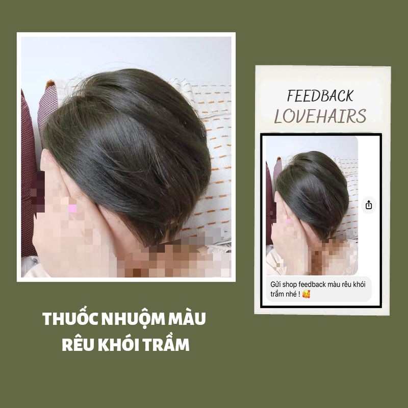 Thuốc Nhuộm Tóc Xanh Rêu - Màu Tóc Xanh Rêu 𝐜𝐚̂𝐧 𝐦𝐨̣𝐢 𝐥𝐚̀𝐧 𝐝𝐚, 𝐦𝐨̣𝐢 𝐩𝐡𝐨𝐧𝐠 𝐜𝐚́𝐜𝐡 ( KHÔNG TẨY ) - Love Hairs