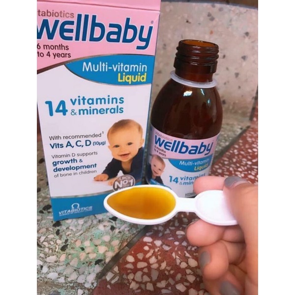 Vitamin Tổng Hợp Cho Bé Wellbaby Với 14 Vitamin &amp; Khoáng Chất