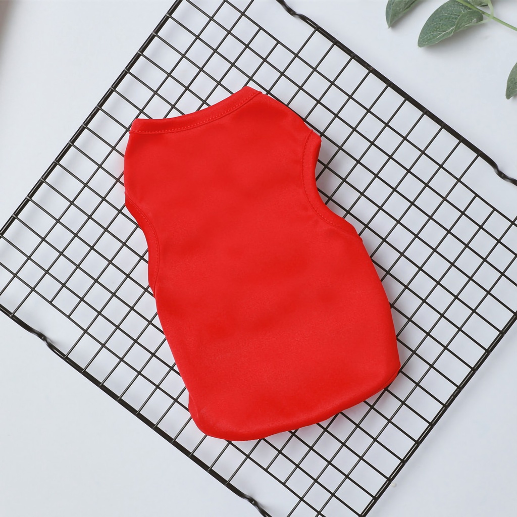 Áo Ba Lỗ Thoáng Khí Màu Sắc Đơn Giản Dành Cho Thú Cưng