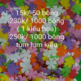 Hoa xốp dập sẵn 5cm ( 50 bông).