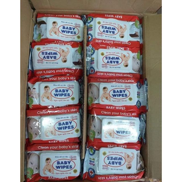 10 bịch khắn ướt 80 tờ .