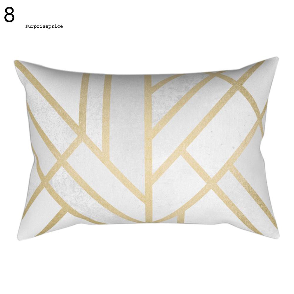 Áo gối khổ chữ nhật 30cm x 50cm in họa tiết cách điệu trang nhã