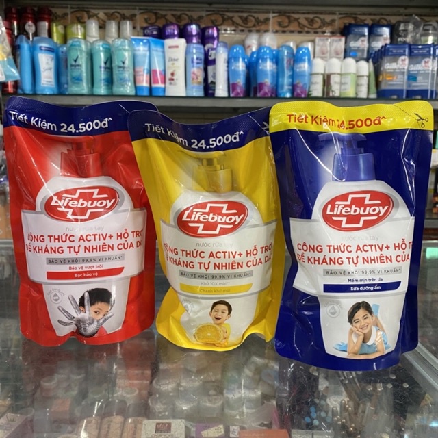 TÚI NƯỚC RỬA TAY LIFEBUOY DIỆT KHUẨN 450g