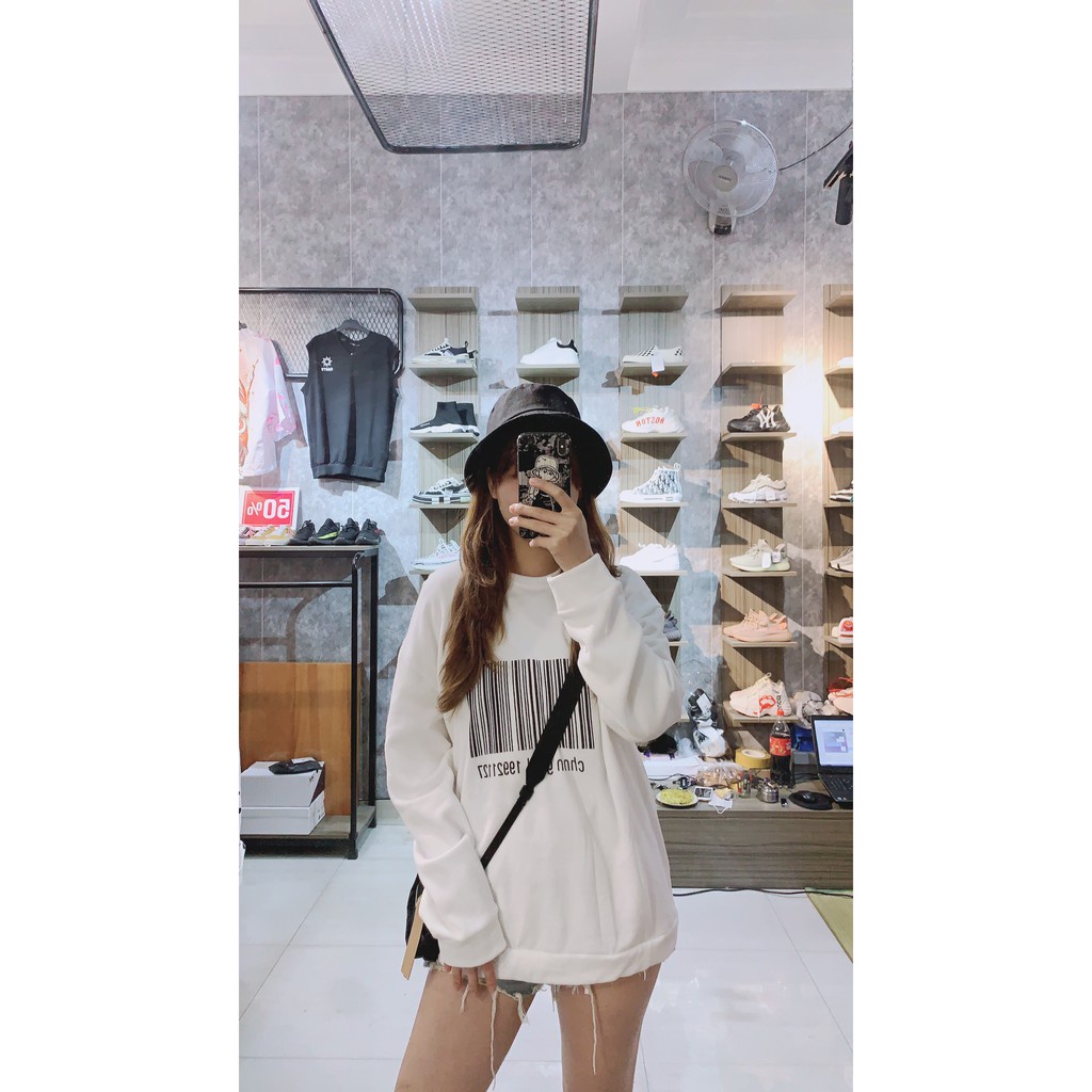 Áo SWEATER nỉ bông unisex Mã Vạch Daski , Áo nỉ dài tay phong Ulzzang