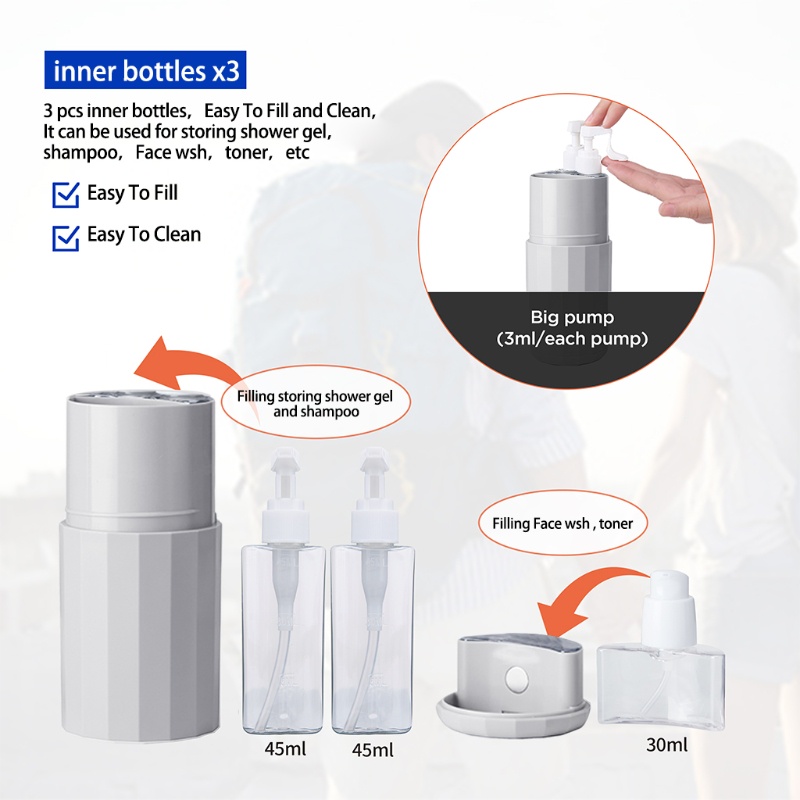 Bộ Chai Đựng Bàn Chải Đánh Răng + 3 Chai Đựng Bàn Chải Đánh Răng Cho Du Lịch