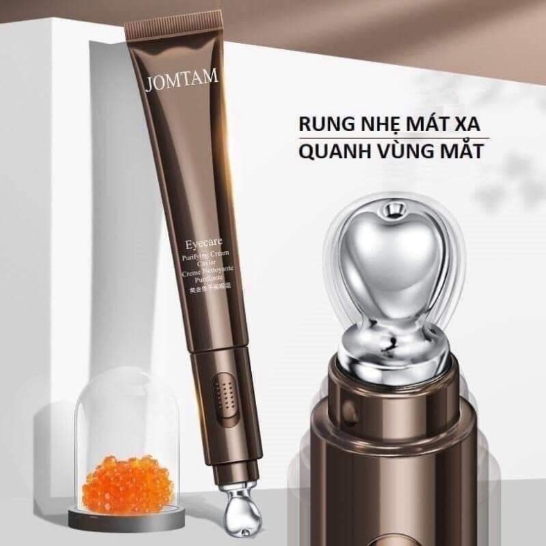 Tuýp Kem Dưỡng Mắt Tích Hợp Máy Rung Massage JOMTAM Giảm Quần Th âm Bọng Mắt - Eyecare Electric Eye Cream SiêuThích Ho