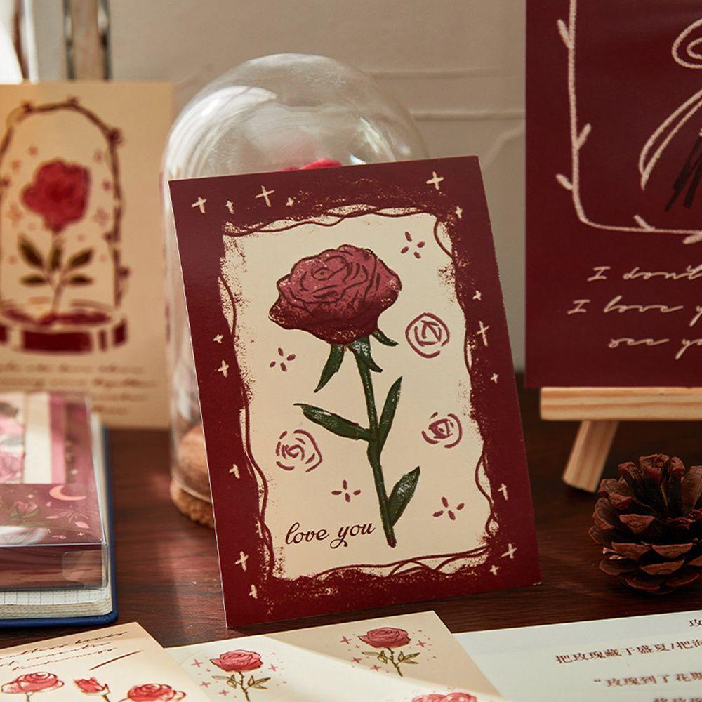 Bộ 20 Tấm Sticker Dán Trang Trí Hình Hoa Tulip Và Hoa Hồng DIY