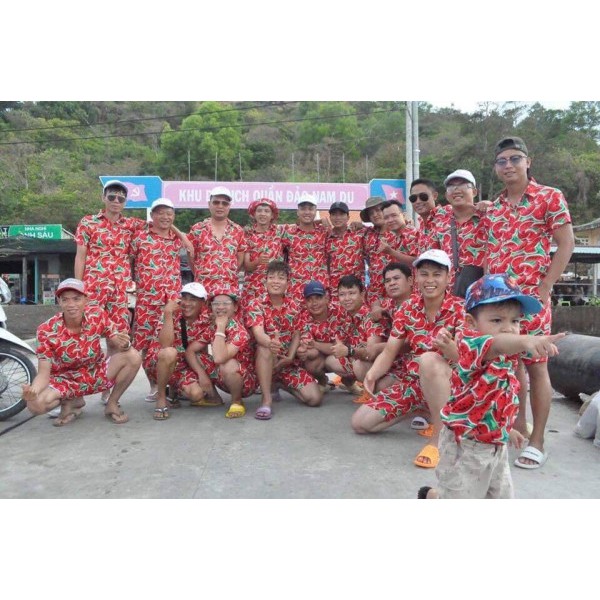 Bộ dưa hấu đỏ chất kate đẹp mặc đi biển | BigBuy360 - bigbuy360.vn