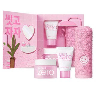 SET TẨY TRANG SẠCH SÂU DẠNG SÁP BANILACO CLEAN IT ZERO PINK TOWEL GIFTSET
