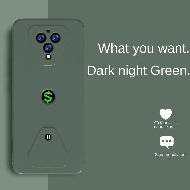 ❏Suitable for Xiaomi Black Shark 3 mobile phone case drop-resistant ultra-thin 3pro straight-edge liquid silicone lens all-inclusive soft shell | BigBuy360 - bigbuy360.vn