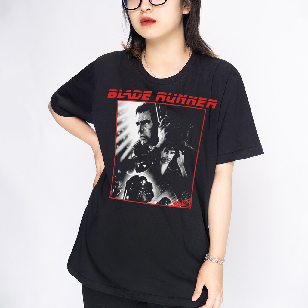 ByF2 /Áo thun Blade runner phim hành động wright Rapper Vintage tay lỡ form rộng phong cách streetwear cotton!