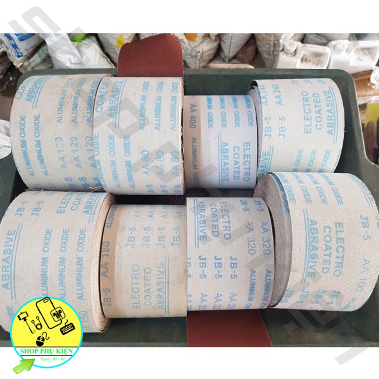 Giấy Giáp, Giấy Nhám Vải Mềm JB Các Loại Thô Mịn Khổ 10cm