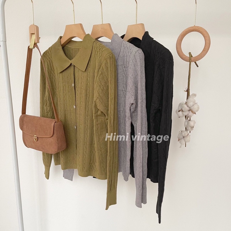 Áo len polo thừng