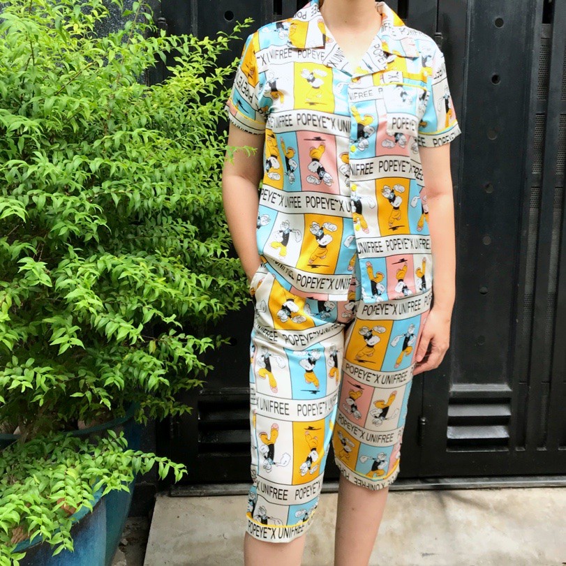 Bộ Pijama lửng nữ vải Lụa Satin mềm mịn đẹp mát size 50-65kg - Nhiều mẫu