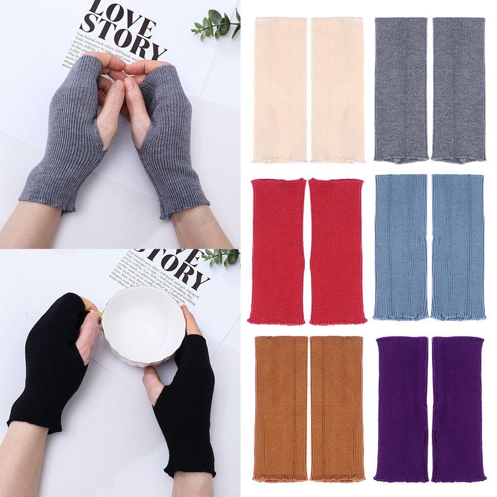 Găng Tay Nữ Dài Hở Ngón Màu Sắc Thanh Lịch