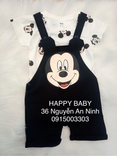 Set áo yếm mickey đen HM 7-16kg (có ảnh thật)