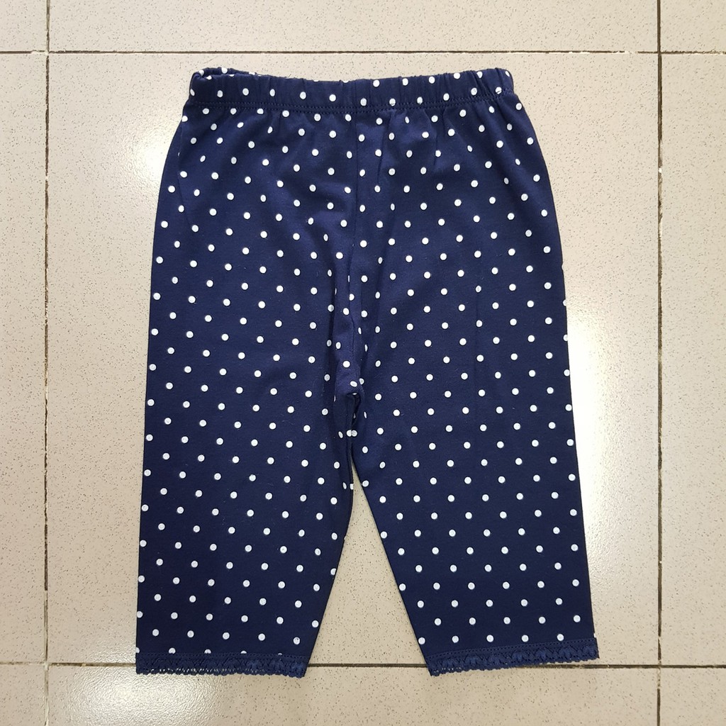 Quần legging lửng chấm bi bé gái