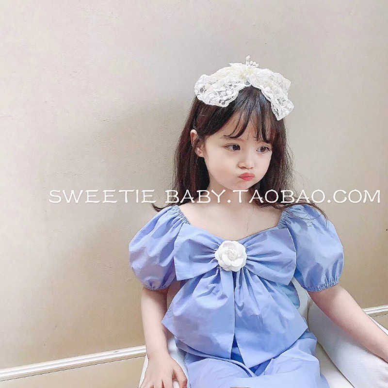 Đầm Tay Phồng Thắt Nơ Chất Liệu Cotton Thời Trang Mùa Hè Cho Mẹ Và Bé