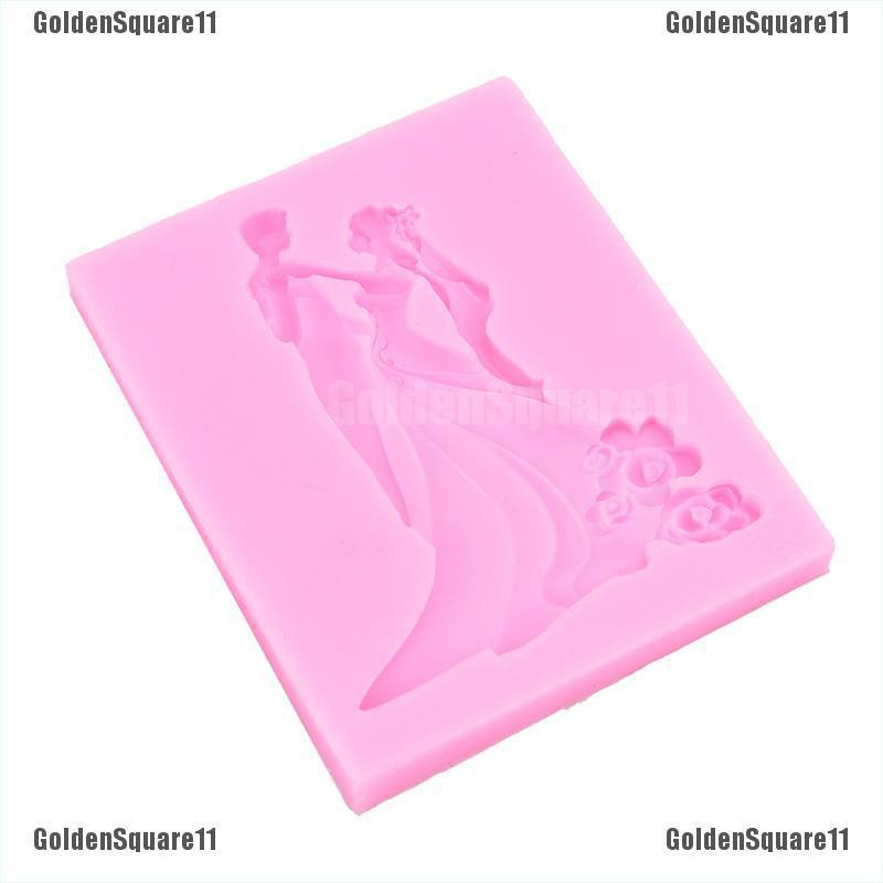 Khuôn Silicone Tạo Hình Cô Dâu Chú Rể Trang Trí Bánh Kem