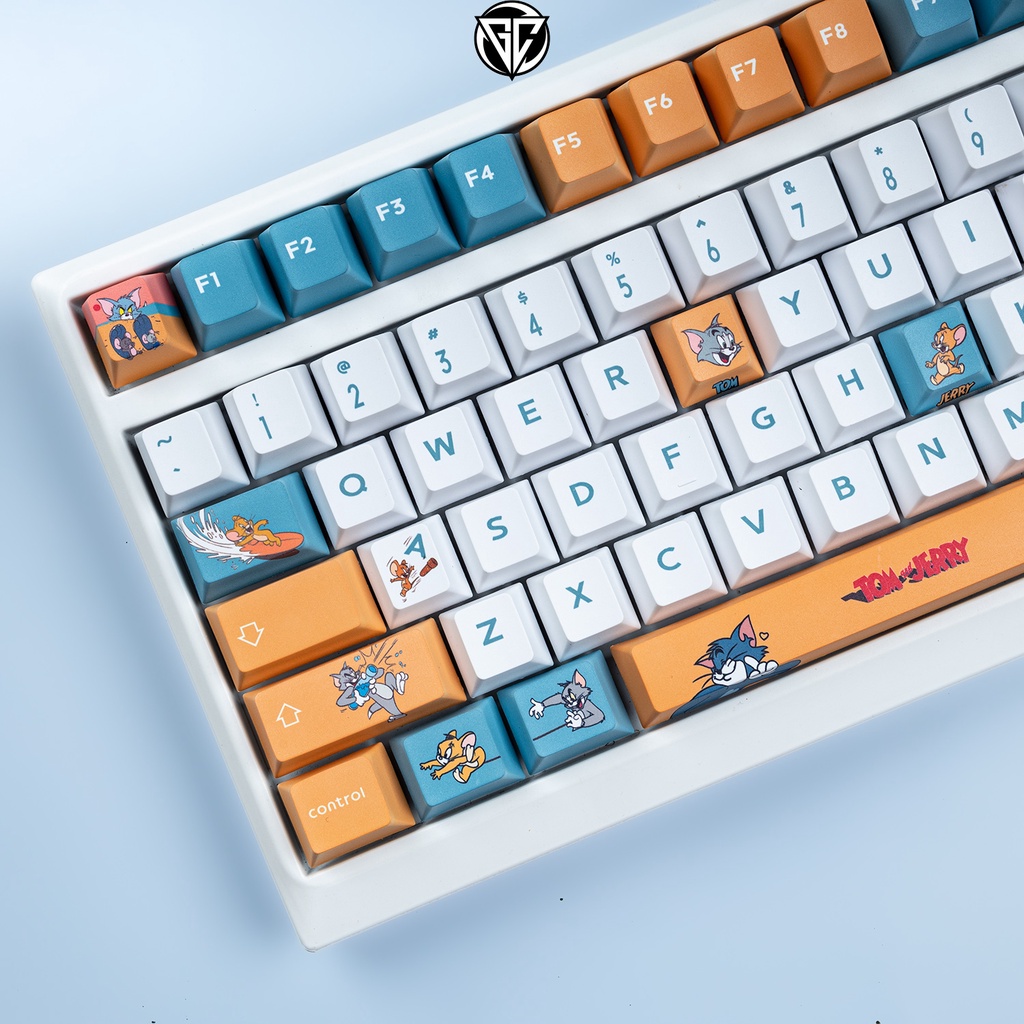 Keycap Tom and Jerry 130 nút bàn phím cơ THICK PBT IN DYESUB