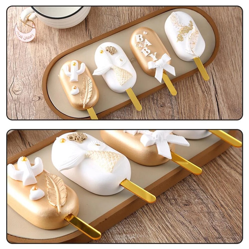 Set 10 Que Kem Bằng Acrylic Trong Suốt Thân Thiện Với Môi Trường Có Thể Tái Sử Dụng